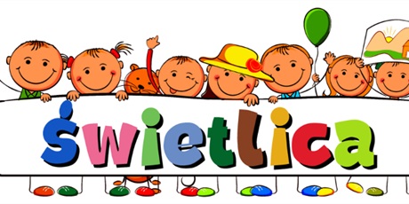 Powiększ grafikę: Ilustracja przedstawiająca dzieci trzymające kolorowy napis "Świetlica"