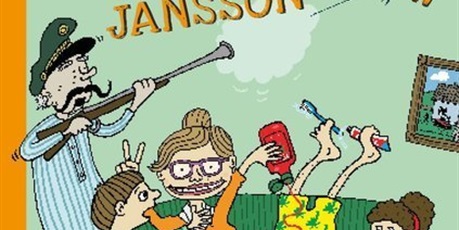 Powiększ grafikę: Okładka książki "Zwyczajny tydzień z rodziną Janssonów". Na ilustracji postaci z książki.